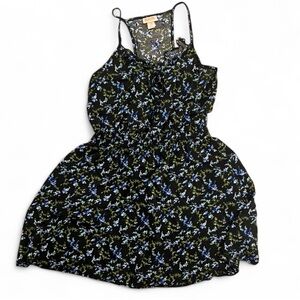 Massimo Black and Blue Floral Dress